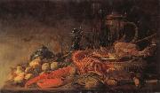 Frans Ryckhals Fruit and Lobster on a Table painting